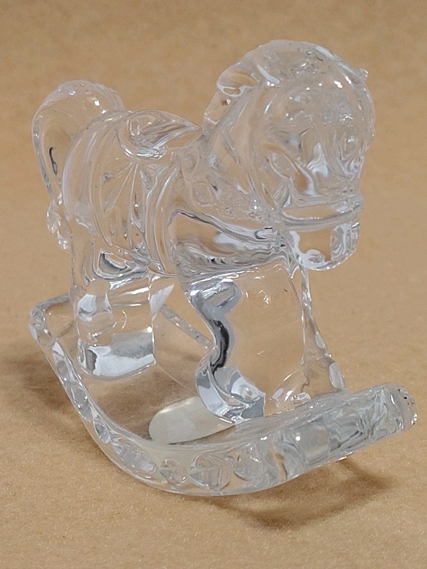 Lead Crystal Rocking Horse. Made In Germany By Princess House.