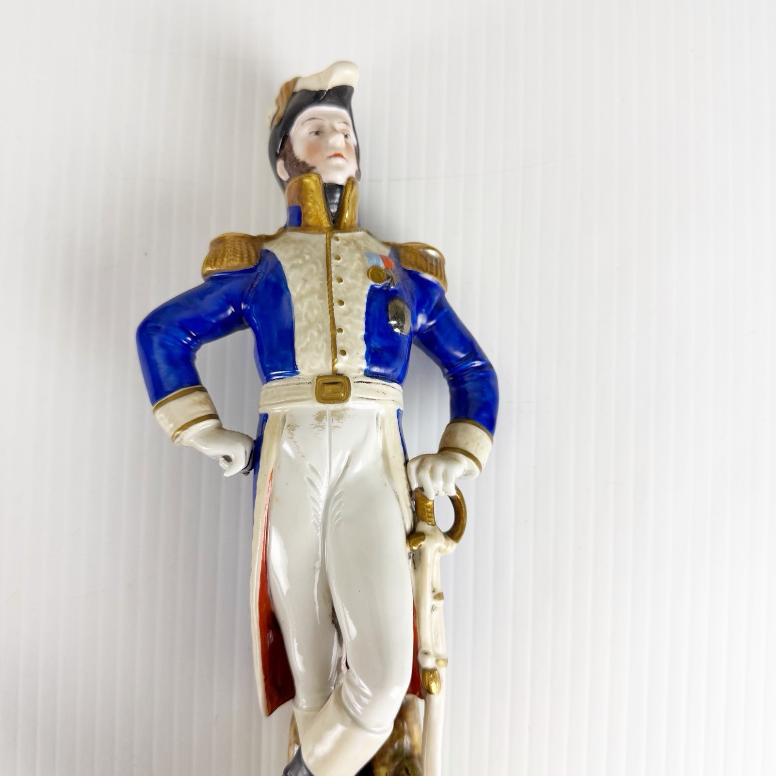 Vintage General Exelmans Napoleonic Germany Porcelain Statue Figure 9.5 Inches
