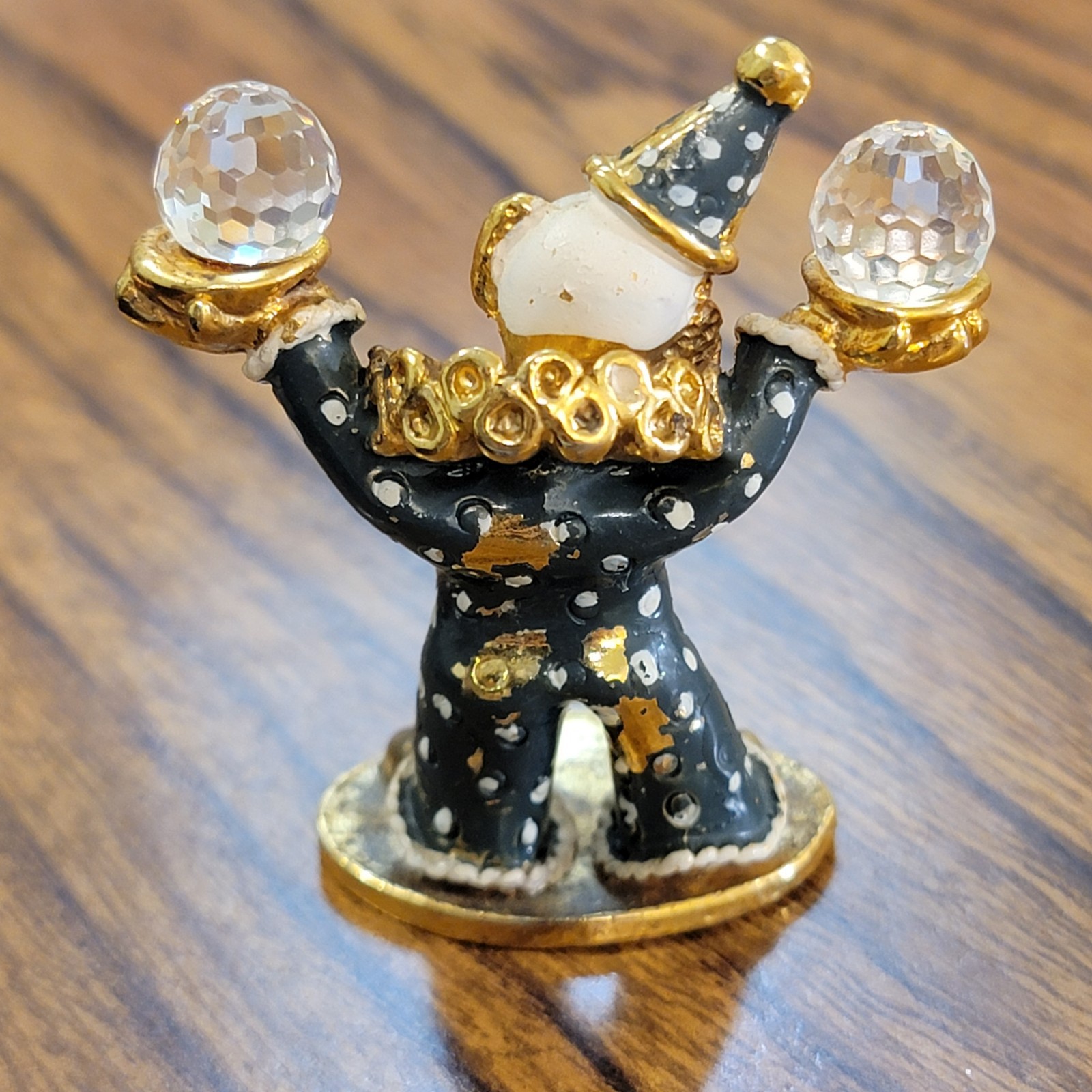 Spoontiques Pewter Juggling Clown with Swarovski Crystal Balls #C/M447