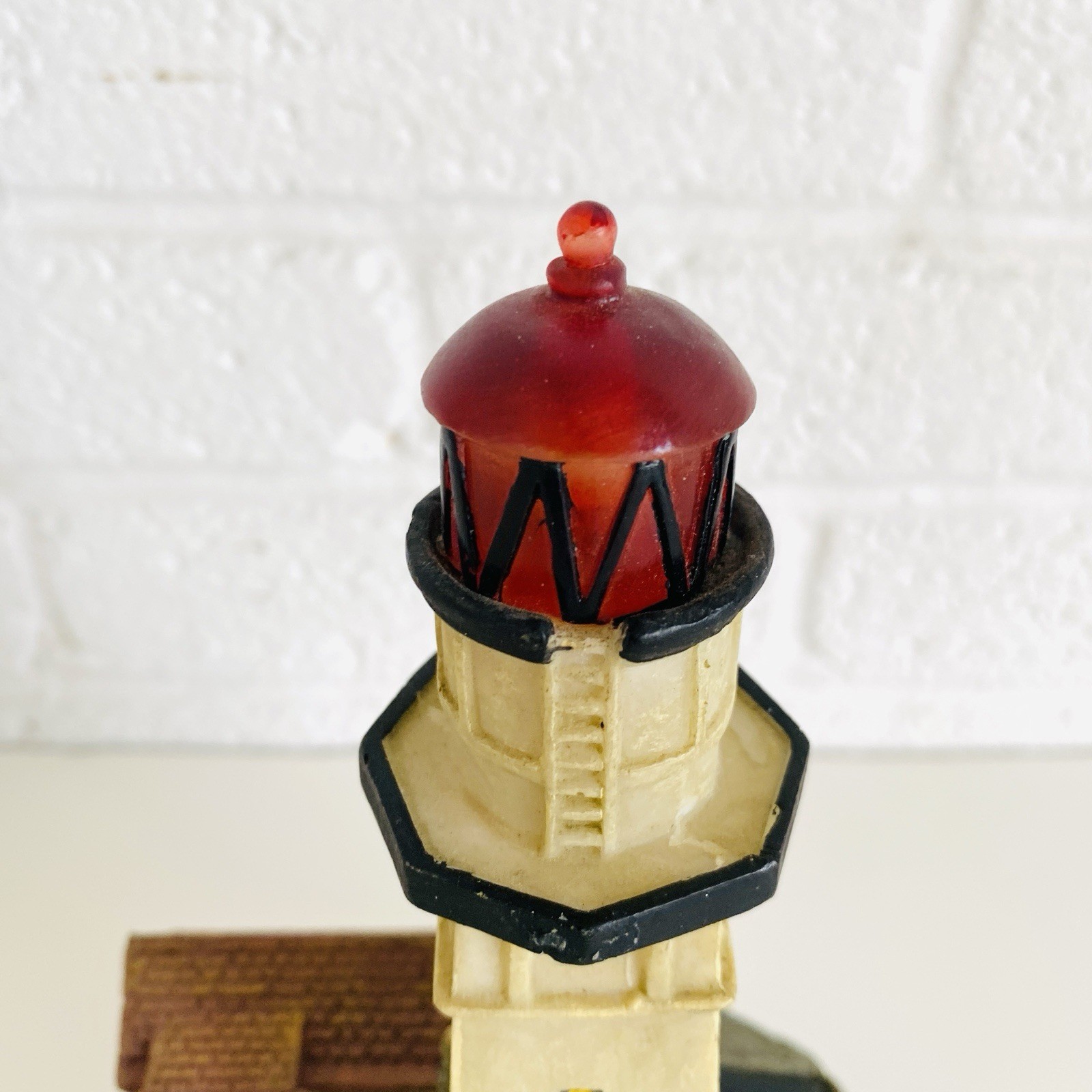 Lighthouse Lighted Nautical Decor Set Resin Beach Coastal Boating Sailing Theme