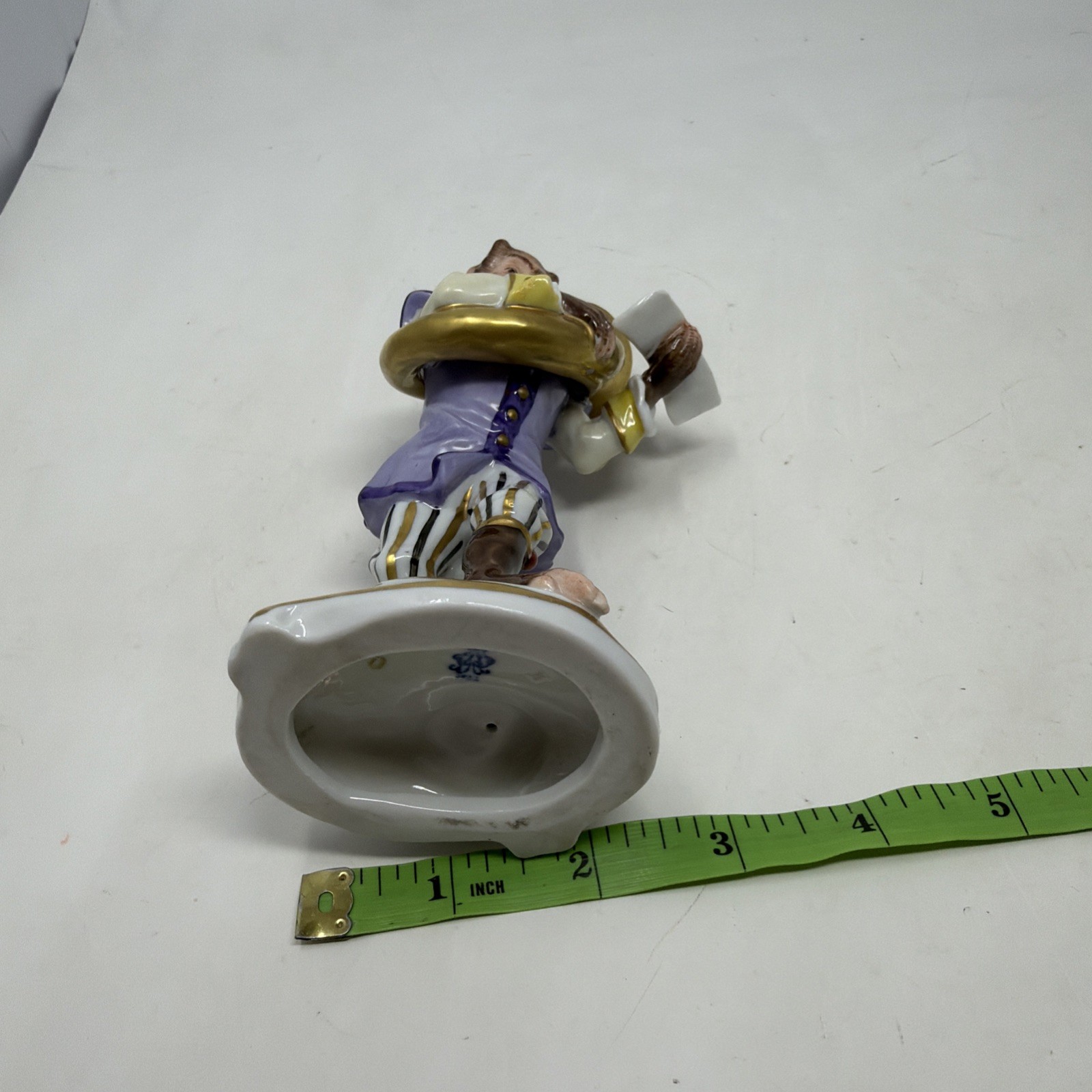 Antique Porcelain Monkey Band Double Bass Figure/Andreas Klötzer/Volkstedt/c1900