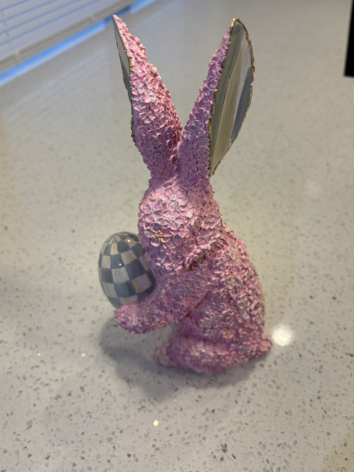 McKenzie Childs Pink Flower Bunny