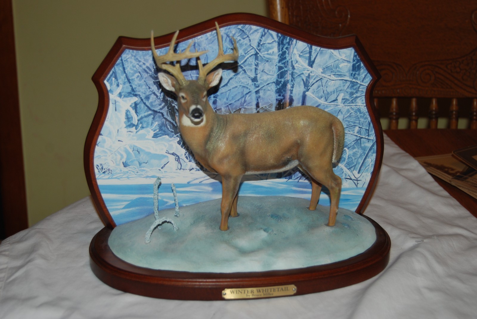 Danbury Mint Winter Whitetail by Bruce Miller Deer Figurine 11.5″ x 5″ x 9″ tall
