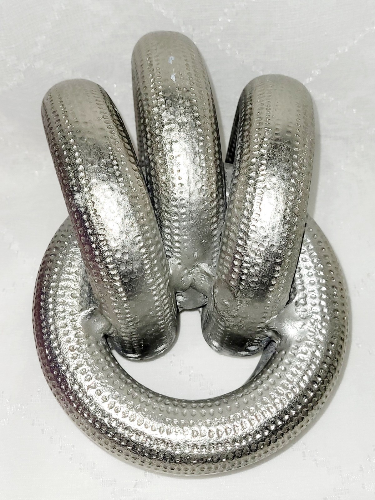 “Eternity” Industrial Silver Metal Knot Sculpture – Inspired by Lachlan Ross