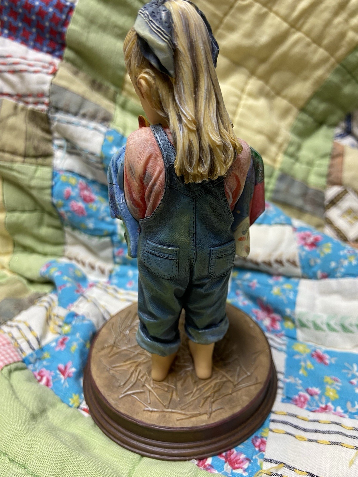 Mama Says…. Guard Your Treasures Figurine Demdaco Girl w/ Kitten 2003