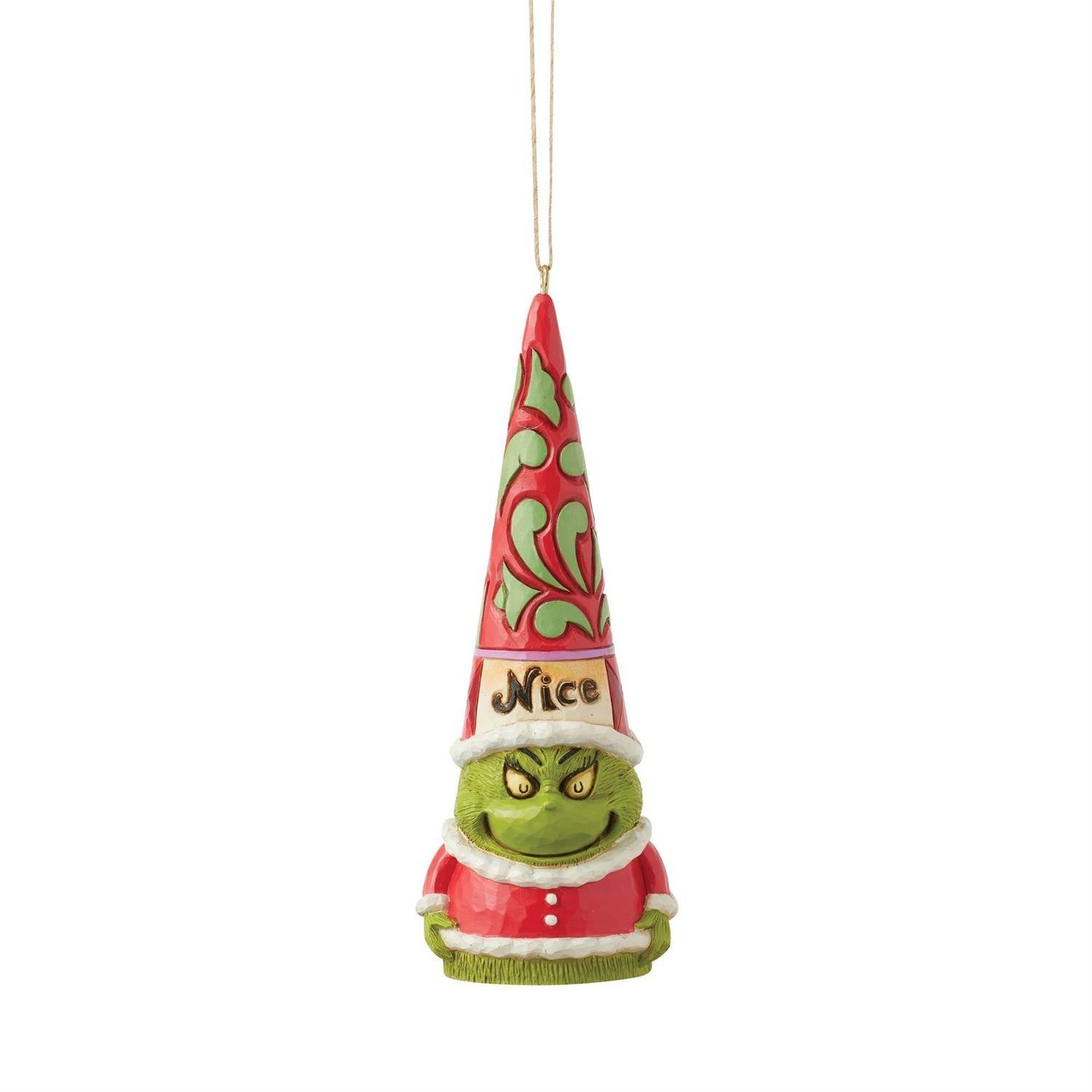 Jim Shore GRINCH NAUGHTY NICE GNOME ORNAMENT 6017077 BRAND NEW