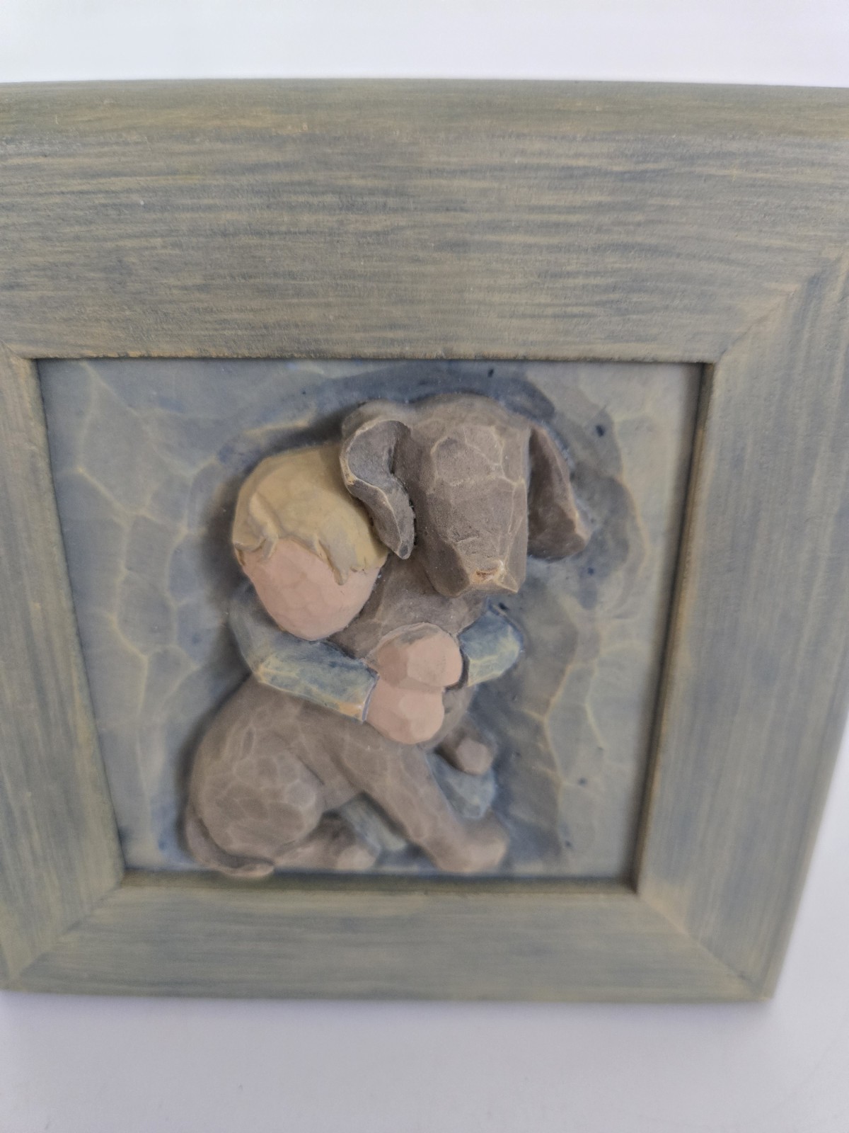 2005 Willow Tree Susan Lordi “Hug” Boy & Dog 4.75″ Trinket Box FREE SHIPPING