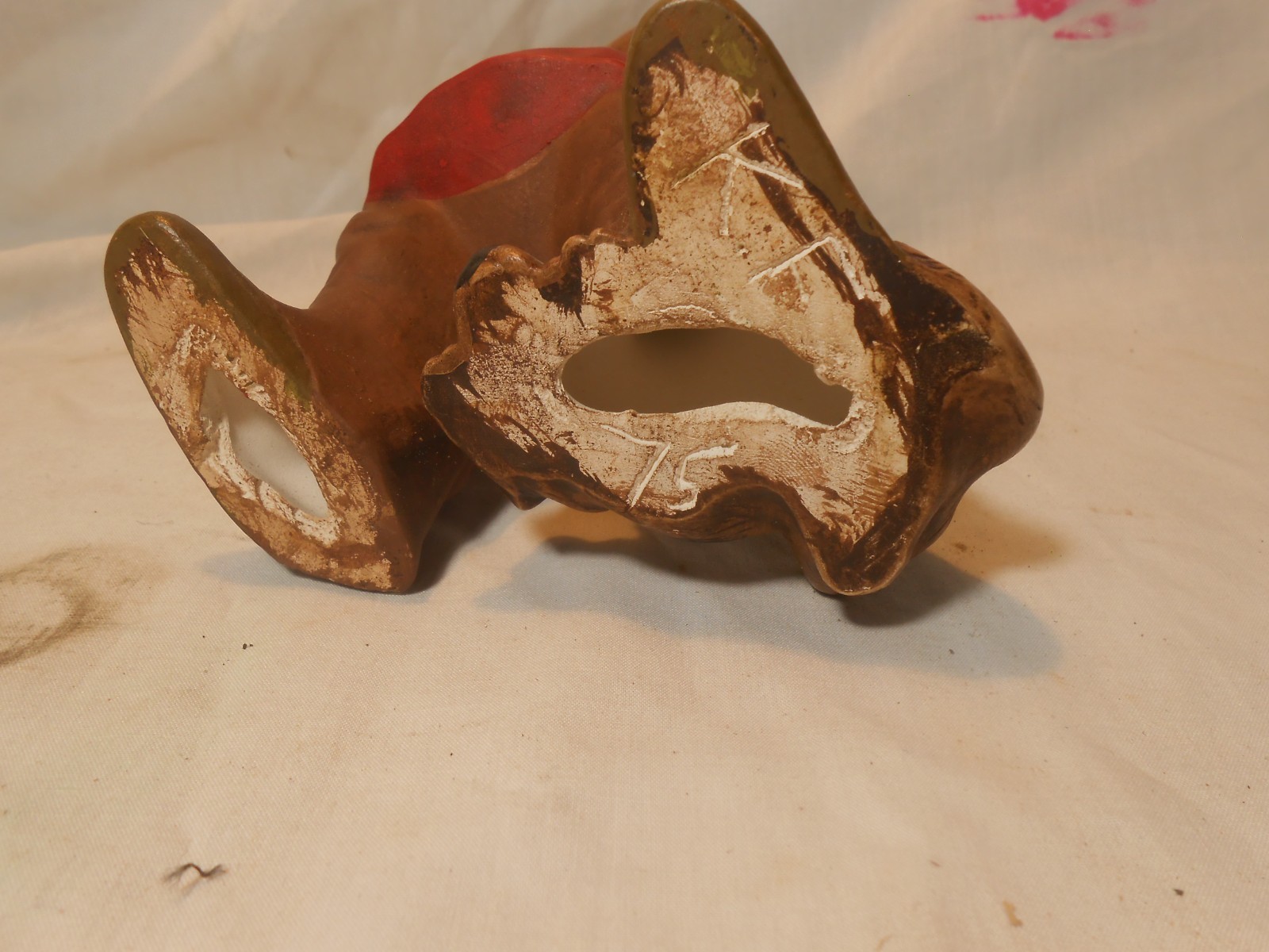 Vintage Chalkware Native American Carnival Prize RARE Painted 7 7/8″