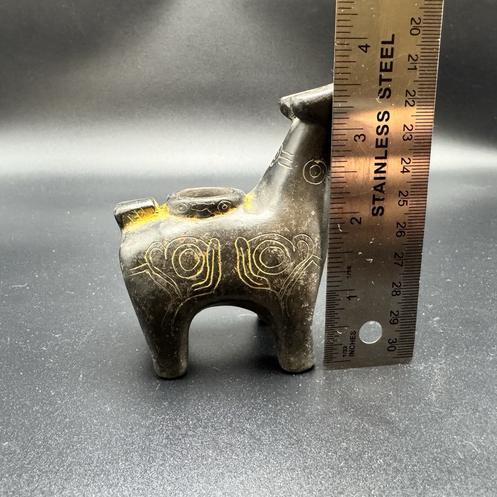 Ceramic llama Argentina Traditional Sculpture Made by Native Aboriginal Peoples.