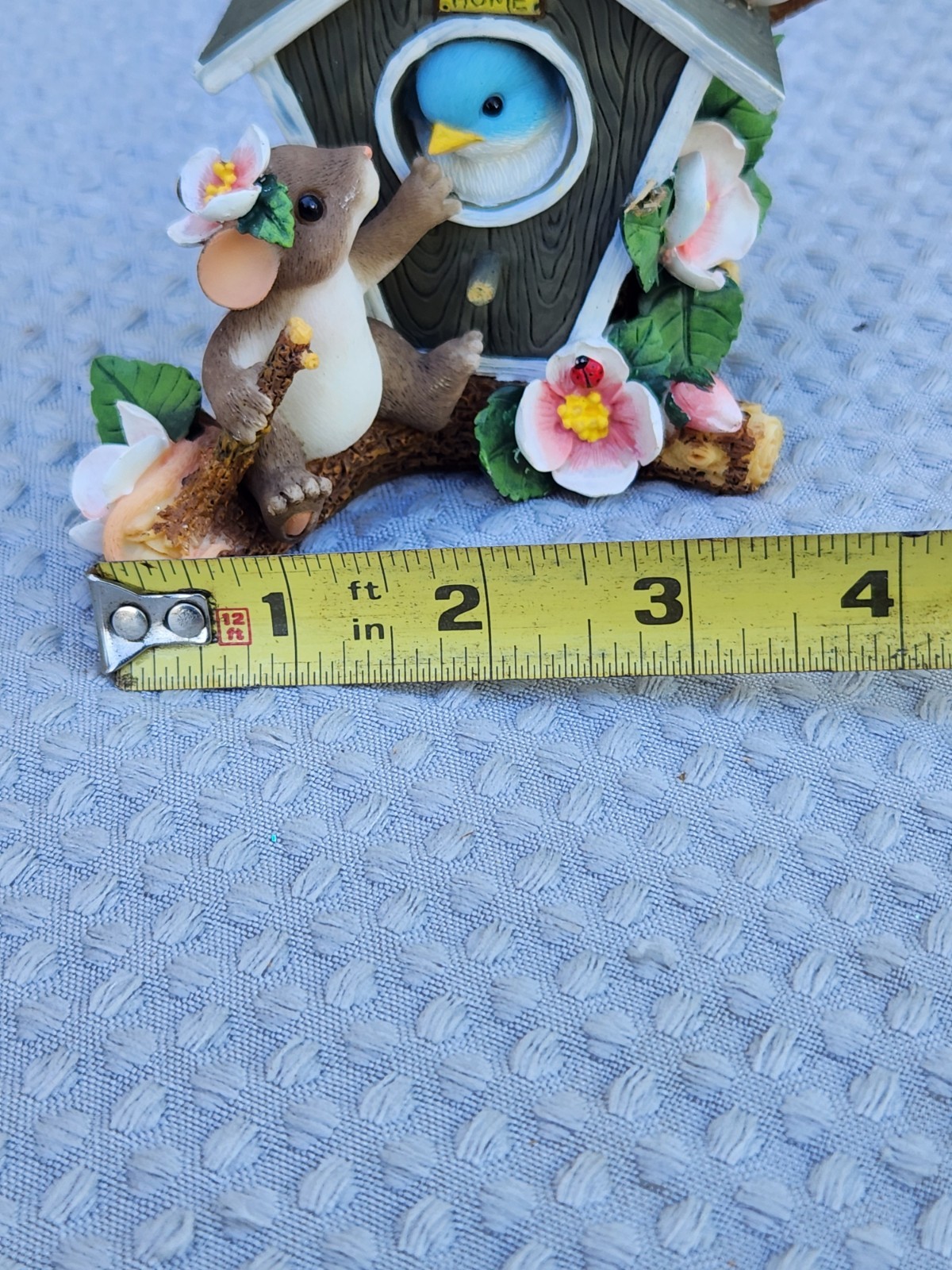 Fitz & Floyd Charming Tails “Home Tweet Home” Figurine Mouse Bird House