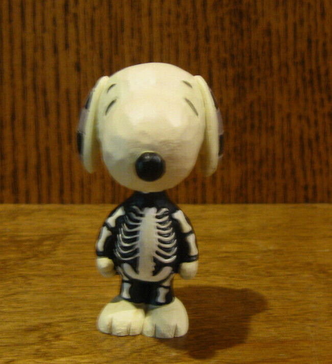 Jim Shore PEANUTS Miniature #6010320 SNOOPY SKELETON, NIB From Retail Store 3+”
