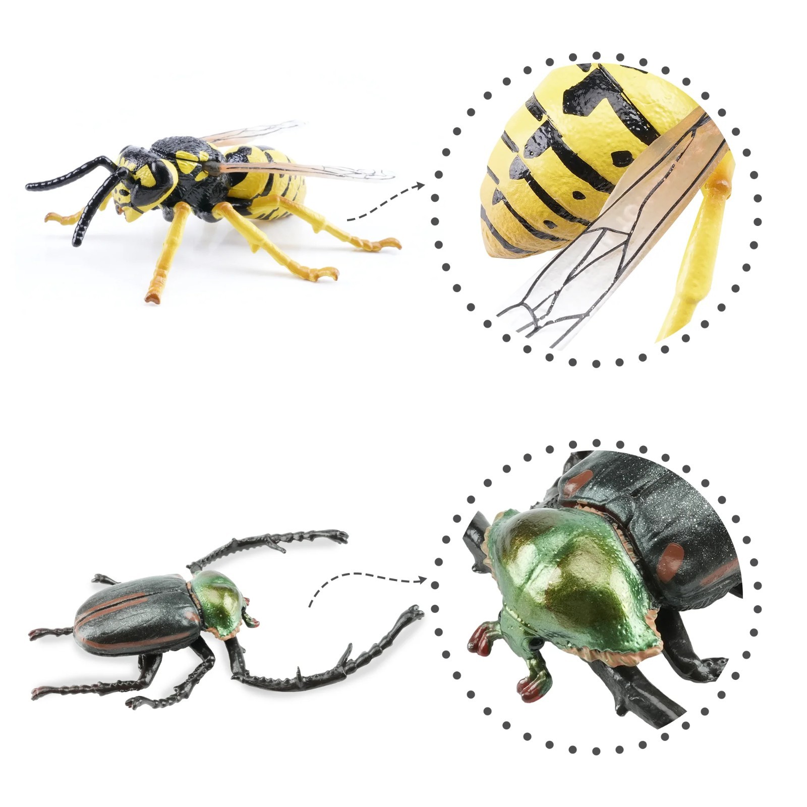 Toymany A Lot of Insects Animal Figurine, Realistic Collectible Toy Set