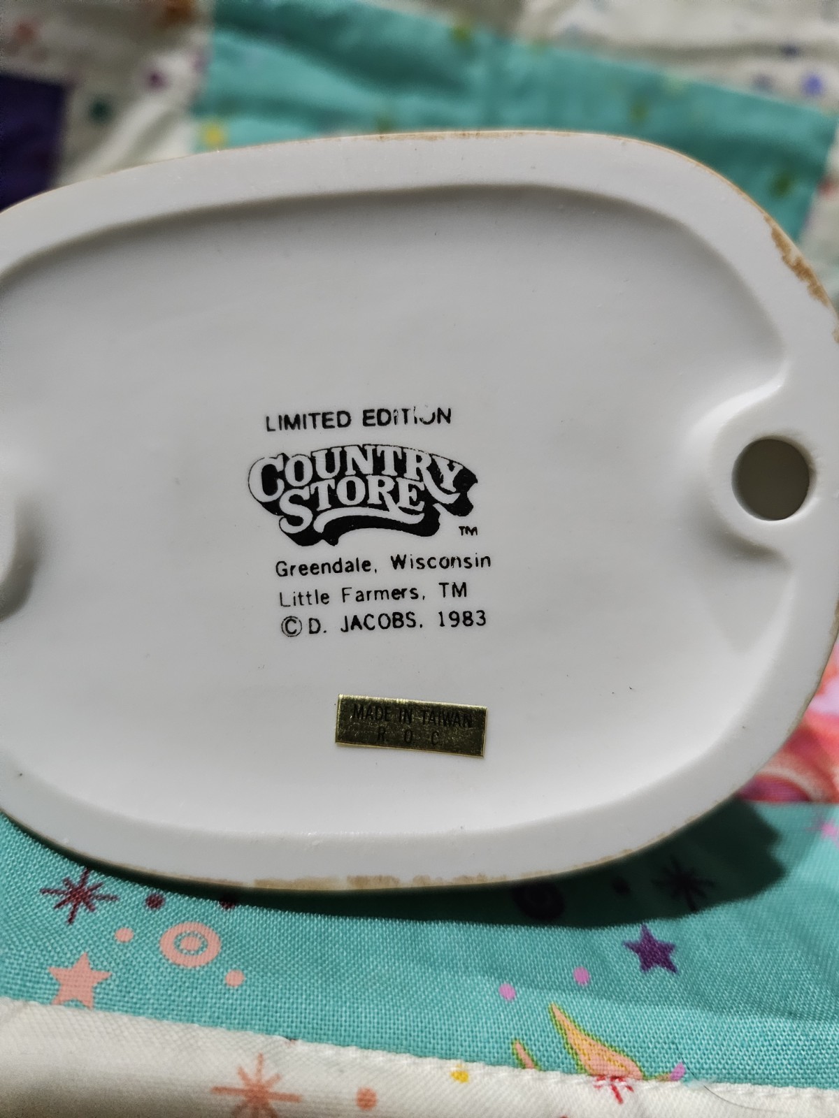 Country Store Little Farmers Ceramic Collectible Figurine Limited Edition 1983