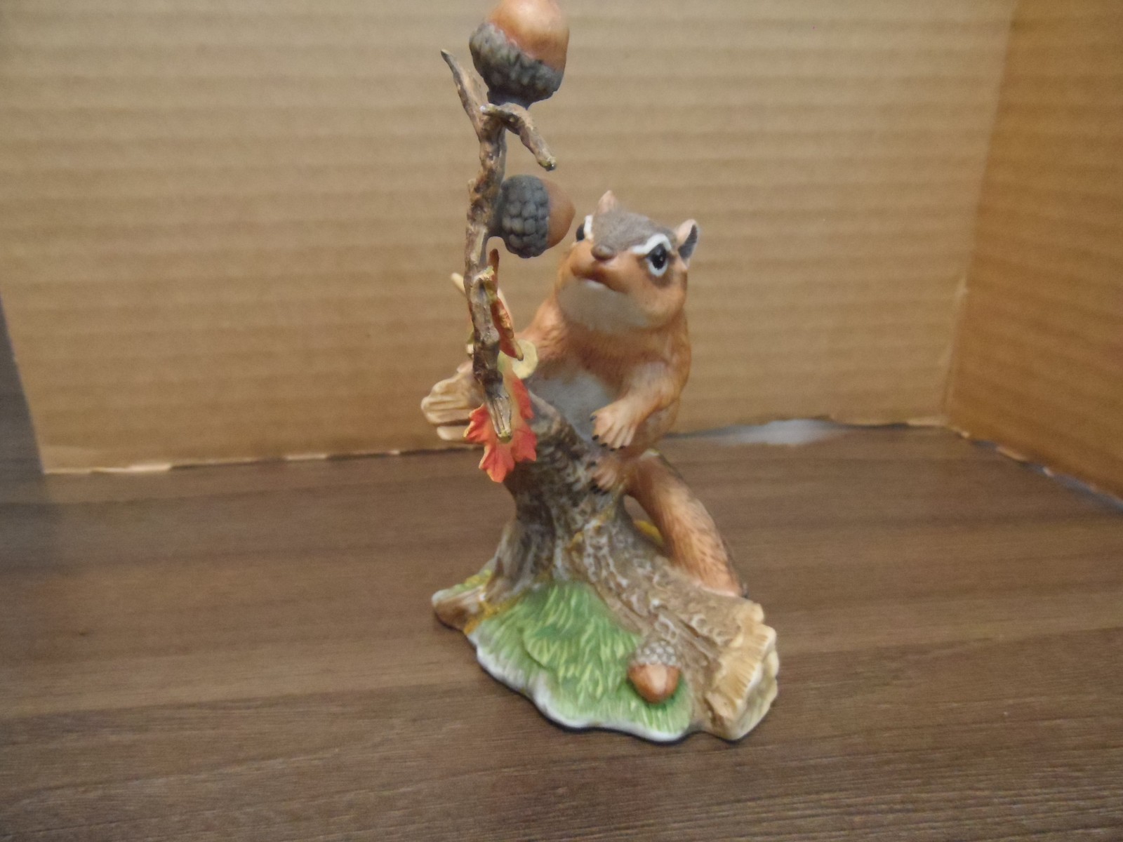 Lenox Eastern Chipmunk Figurine Vintage 1991 Autumn Adventure Acorn Oak Woodland