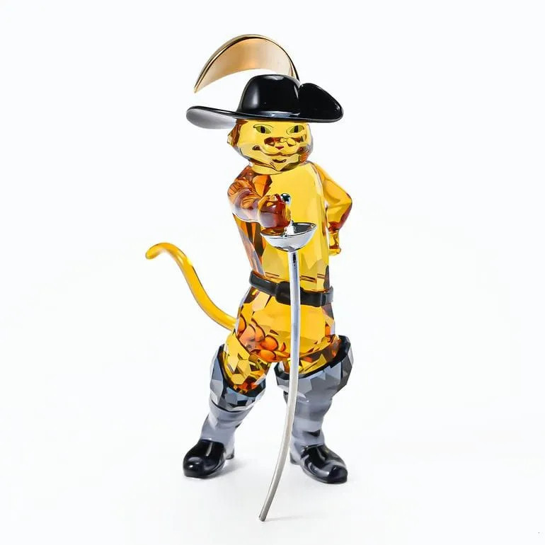 Swarovski Shrek Puss in Boots Crystal Figurine 5720460 598 Facets Ornament Box
