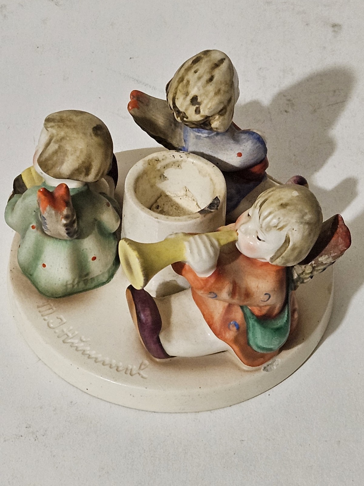 Hummel figurine Hum 37 “Herald Angels, Candleholder” TMK 2 Full Bee