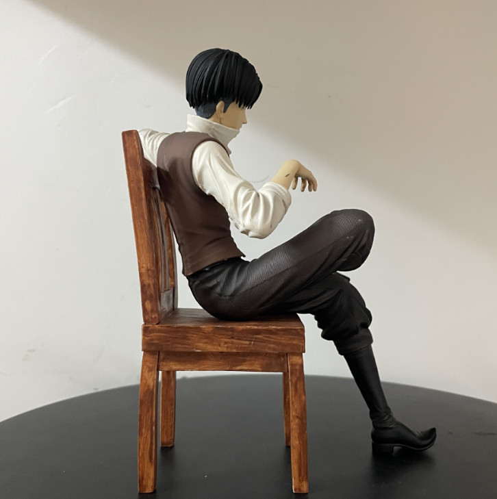 H19CM Attack on Titan Levi Ackerman Statue Figure Model Collectible Gift W/BOX