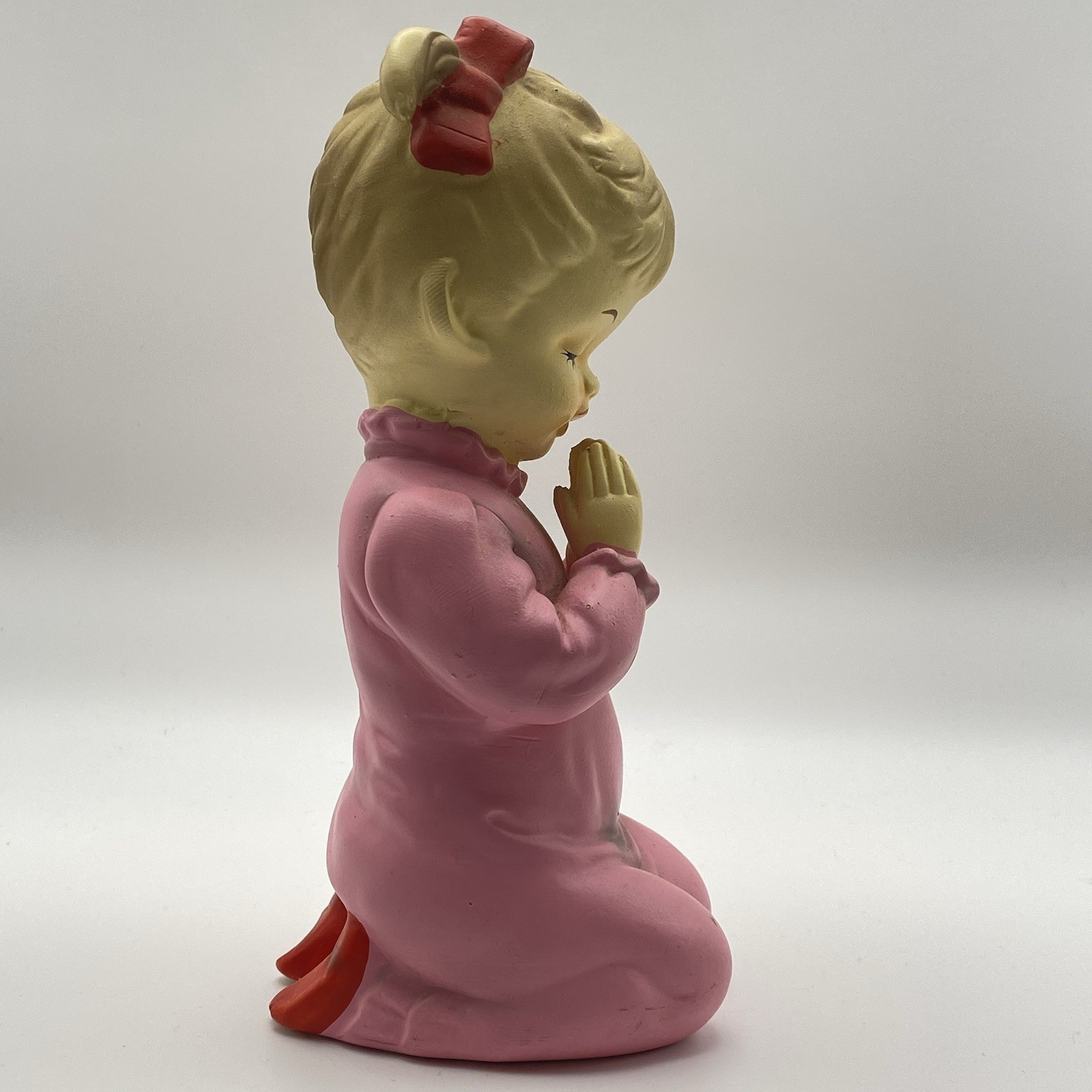 Vintage Norleans Japan Praying Girl Ceramic Collectible Nostalgia Bedtime Retro