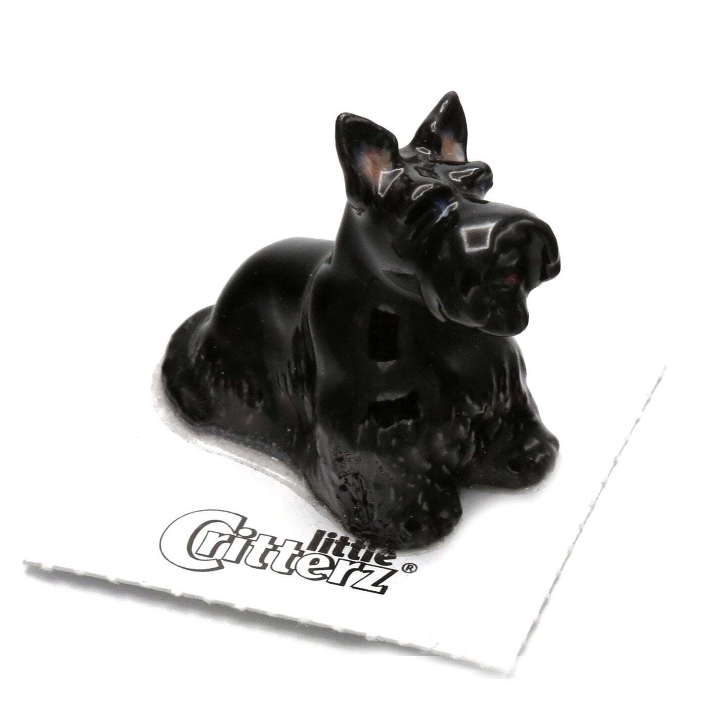 Little Critterz Scottish Terrier Black “Fala” – miniature porcelain figurine