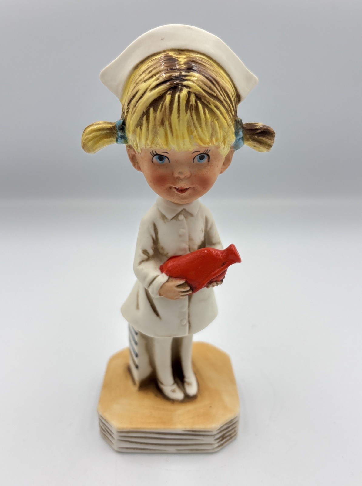 Gorham Moppets Nurse Porcelain Figurine VTG 5″ Helping Hand – Warm Heart 1976