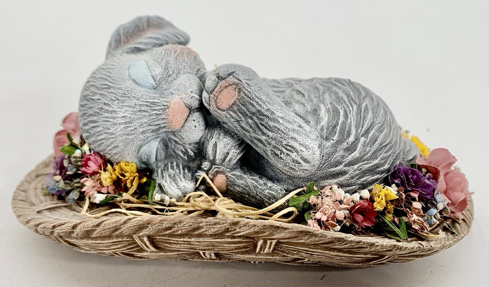 VINTAGE SCIOTO SLEEPING BUNNY Hand Painted