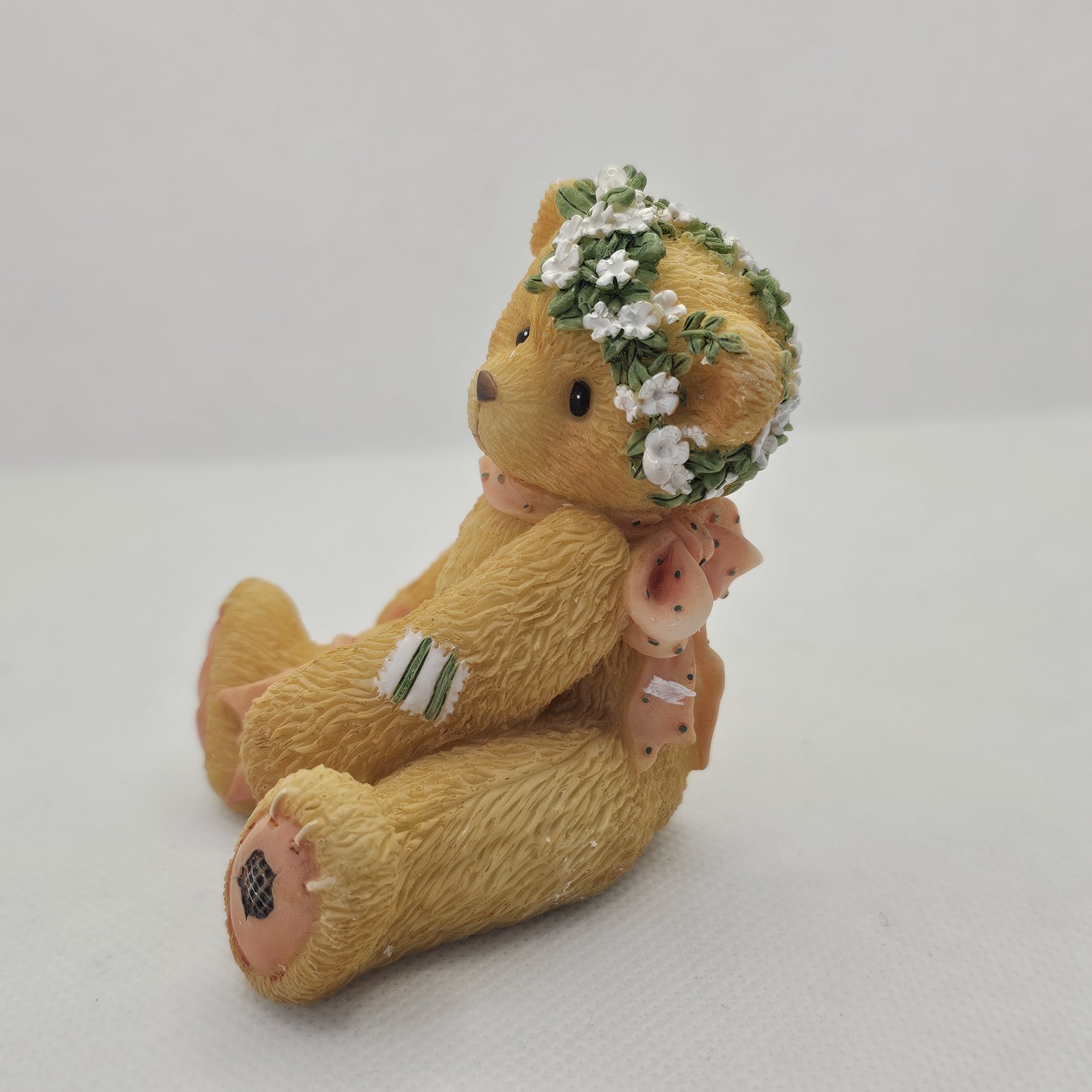 New CHERISHED TEDDIES Bear JASMINE  FIGURINE BOX Bouquet Of Blessings flower