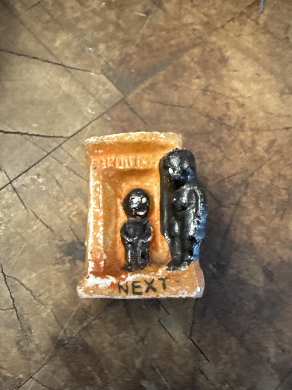 Vintage Americana Figurine Boys in Outhouse “NEXT” Made In Japan