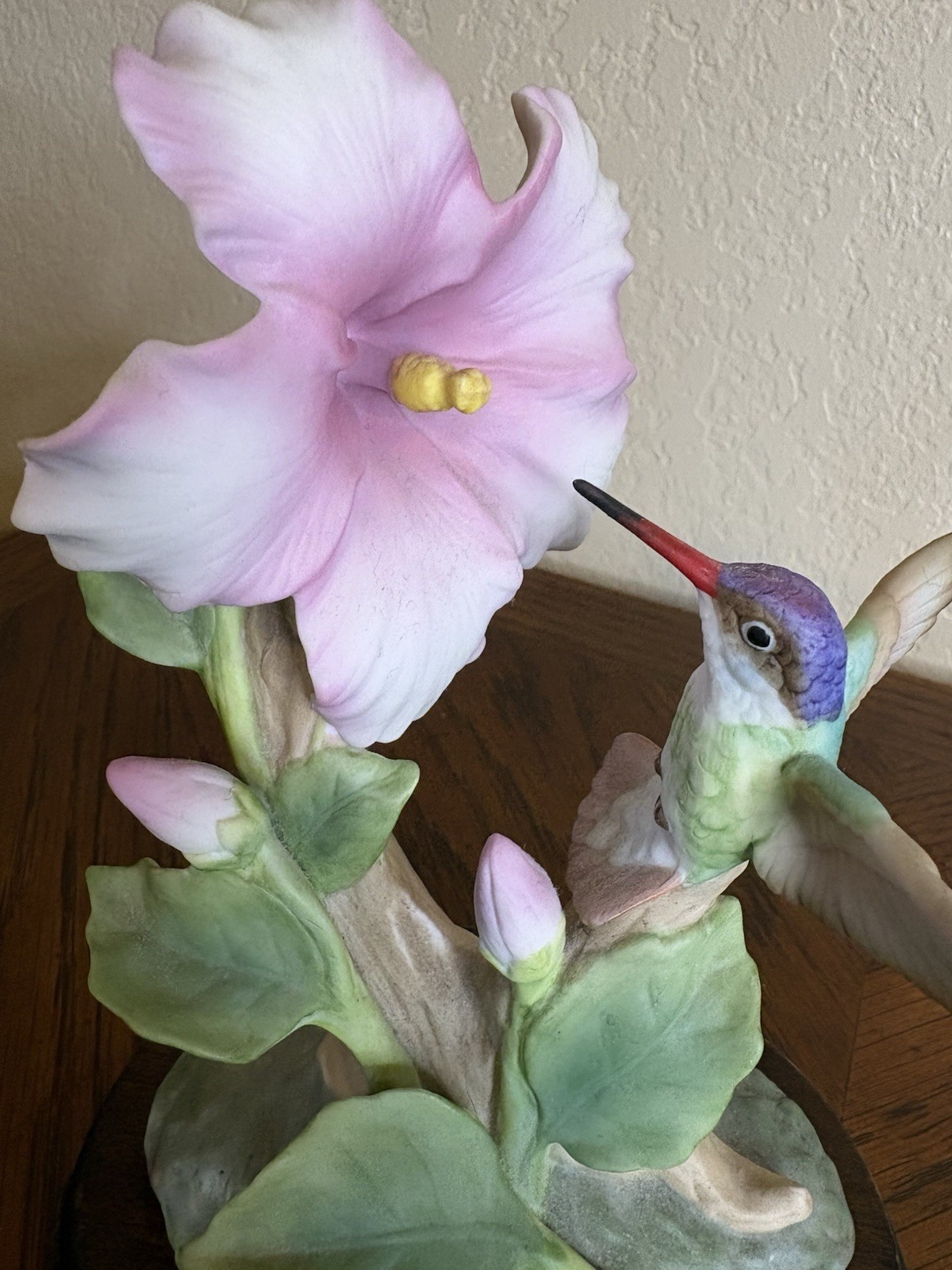 Homco Masterpiece Porcelain Hummingbird Figurine “Glory of Nature” 1991 Signed