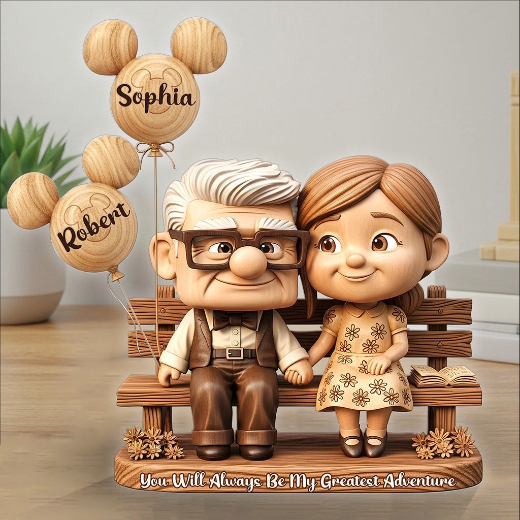 Personalized Carl Ellie Up Couple Family Acrylic Plaque Wooden Block Desk Decor