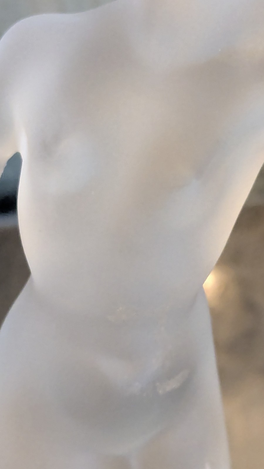 Lalique France “Tête Penchée” Frosted Crystal Nude Figure – 10″ Art Deco Sculptu