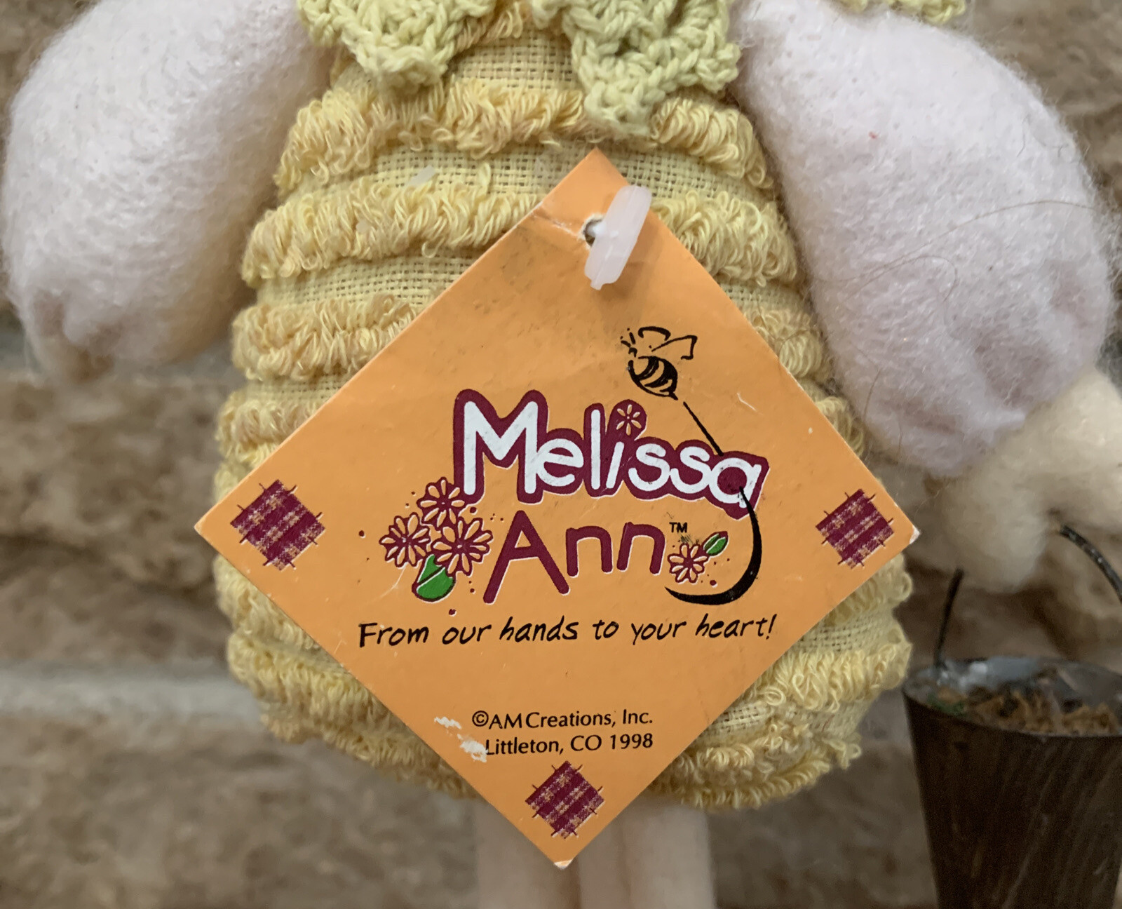Melissa Ann Spring Cat Figurine With Mouse Slippers 13″ 1998