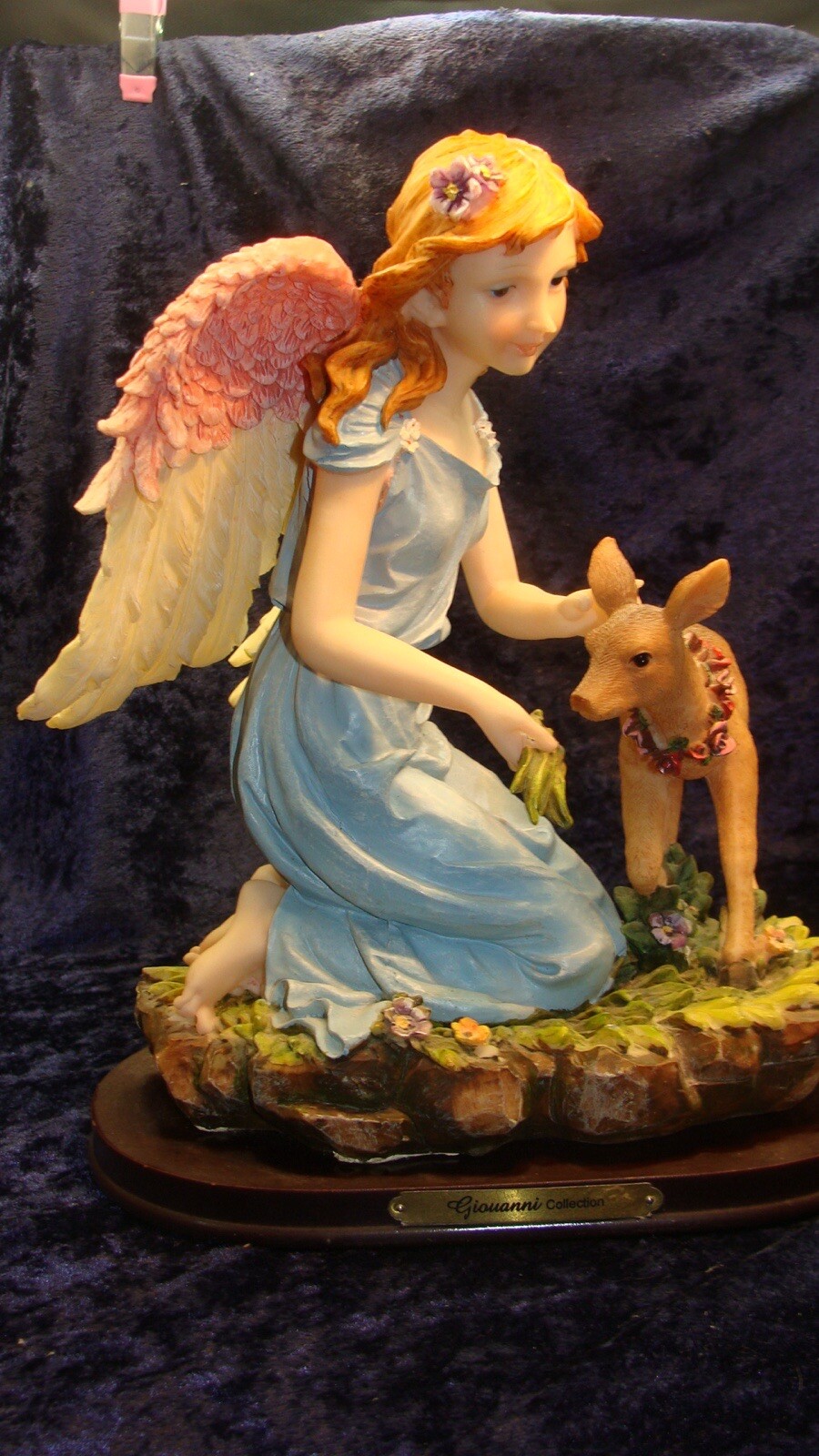 GIOVANNI COLLECTION ~ ANGEL with DEER ~ 7.25”x8.75”~Excellent Condition ~