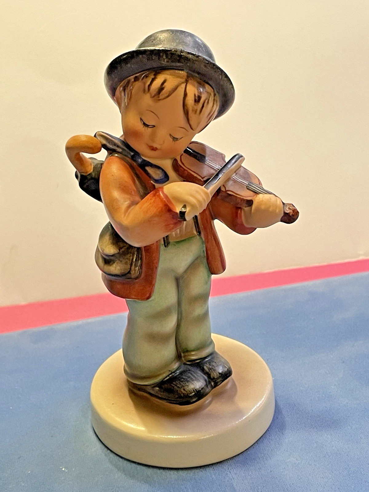 VTG 1950’s 5-1/2″ Hummel Goebel W Germany Figurine Little Fiddler Violin #4