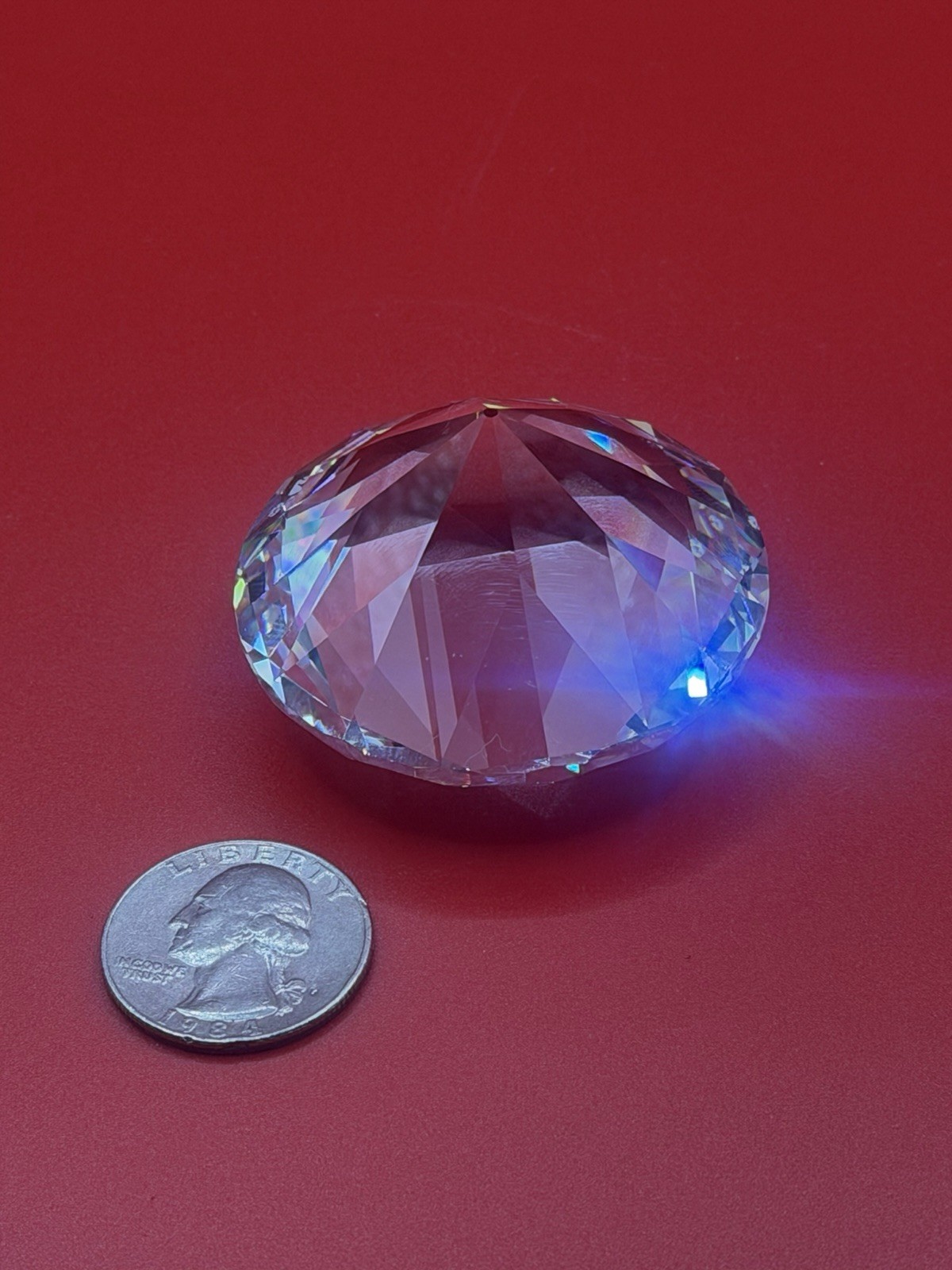 Swarovski Crystal Round Jewel Paperweight Chaton 7433 NR 050 50mm w/ Box