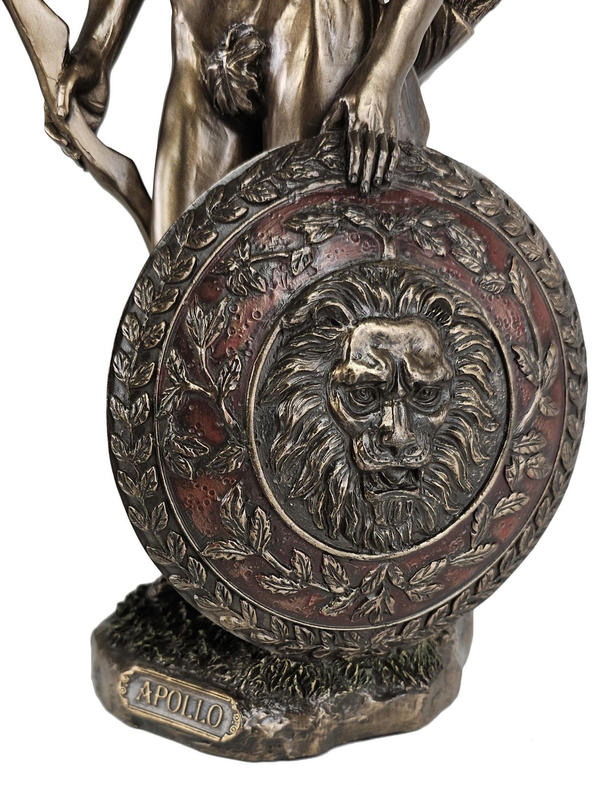 11 3/4″ Apollo God of Sun W/ Bow Greek Mythology Statue Bronze Finish semi nude