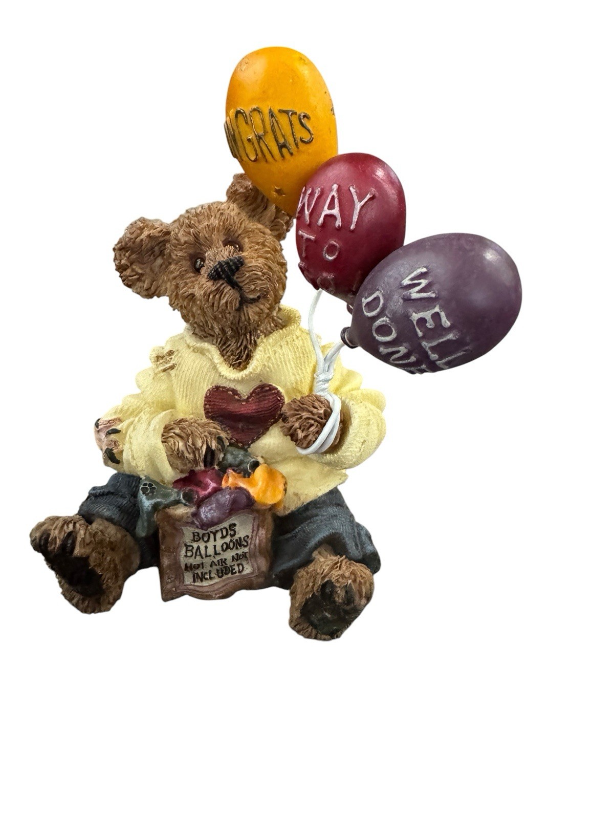 Boyds Bears “Goodfer U. Bear Way To Go!” #227729 Congrats Well Done Balloons
