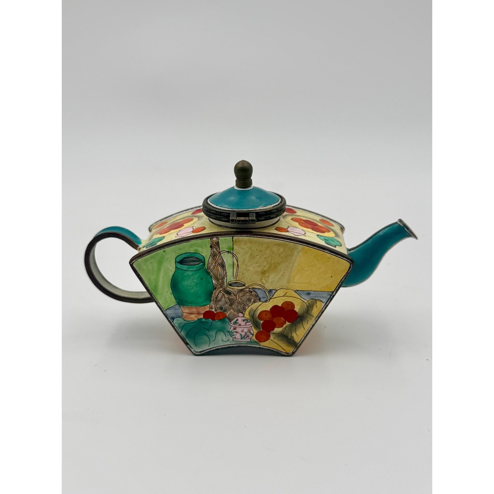 Kelvin Chen Miniature Teapot – 2001 Cezanne Inspired Enamel Trinket Box No. 269