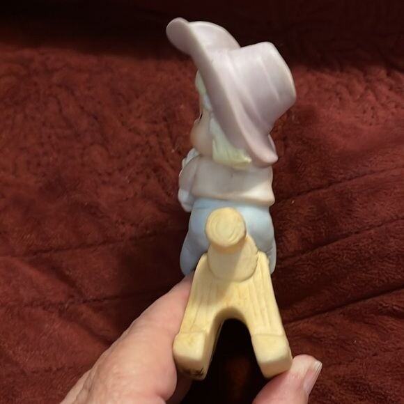 Vintage Homco Figurine Little Girl Cowgirl Rocking Horse 1417 Child Western