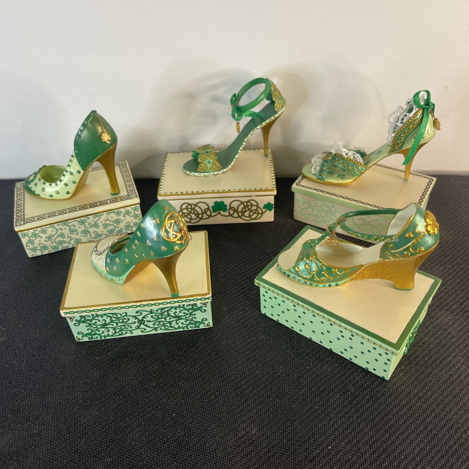 Lot Of 5 Hamilton Irish Blessings Shoe Collection! Great Collectible Lot!