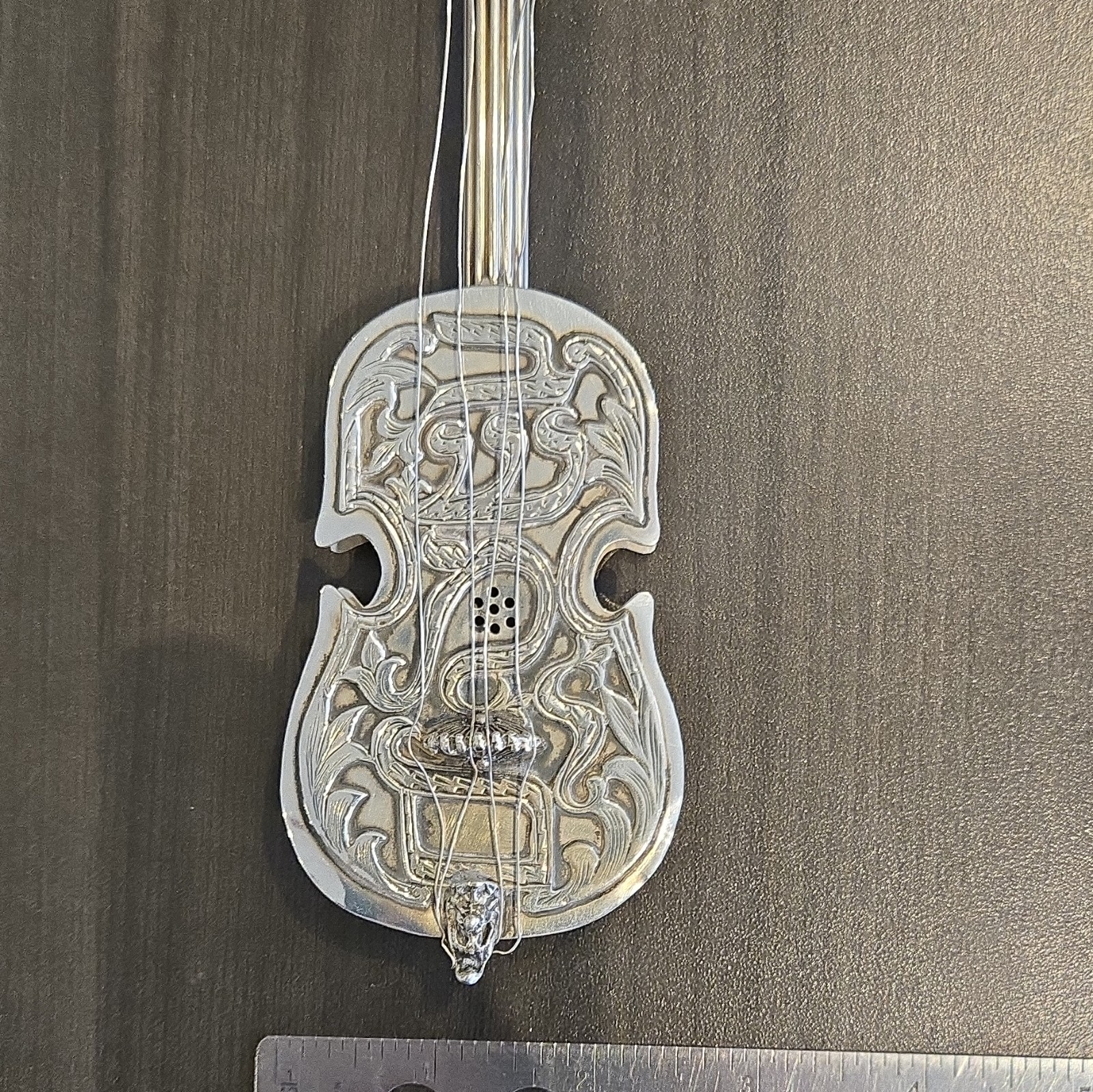 Sterling Silver 925 Violin Figurine handmade