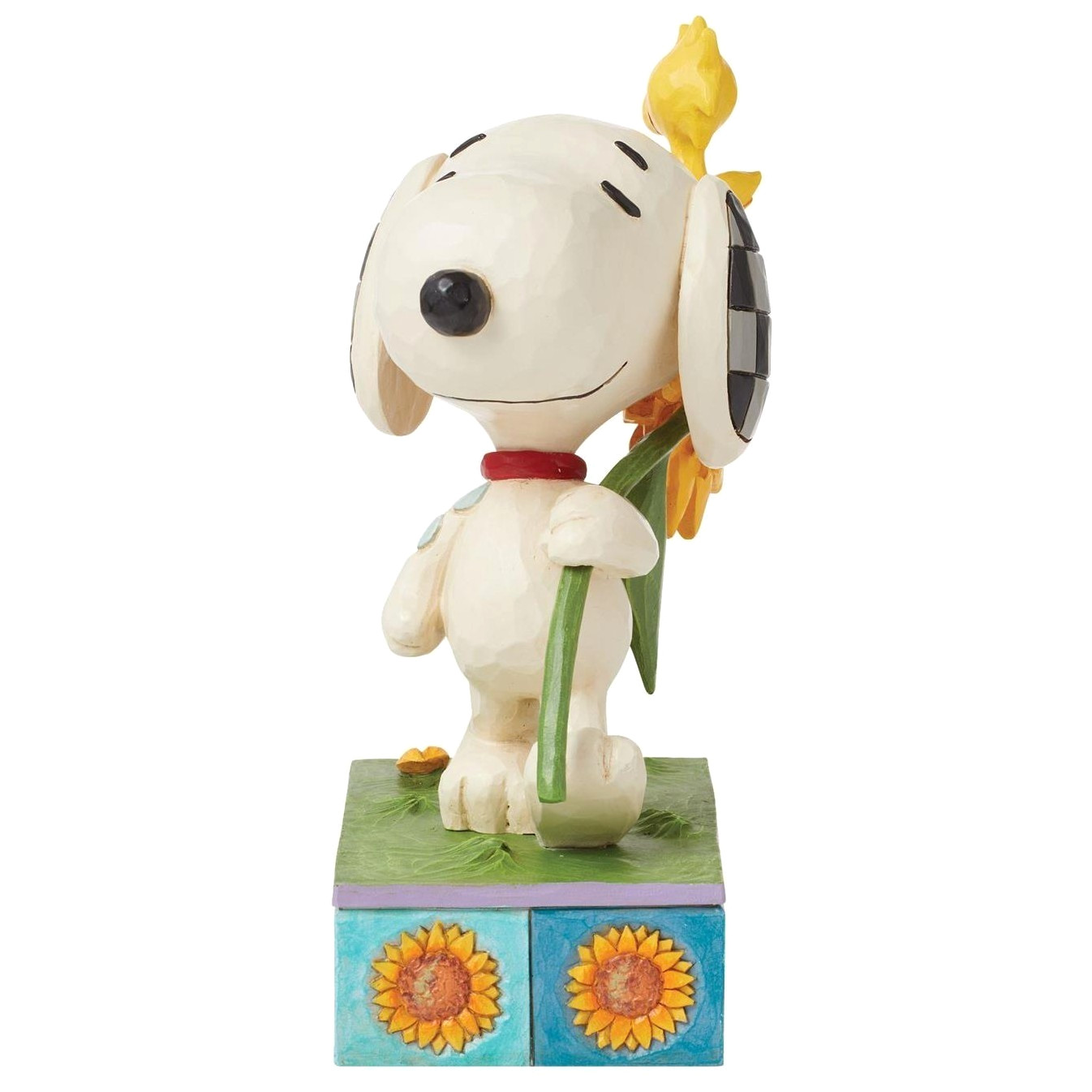 ❦ New JIM SHORE PEANUTS Figurine SNOOPY WOODSTOCK Sunflower Summar Flower Garden
