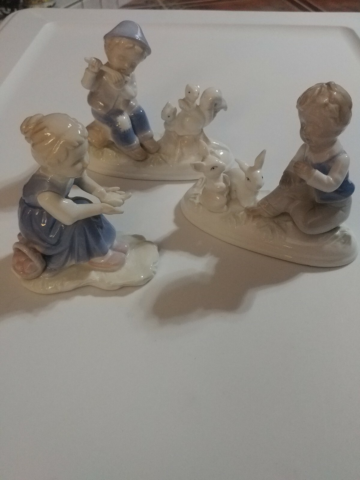 Porcelain GIRL & BOY’S WITH ANIMAL’S Figurine LOT