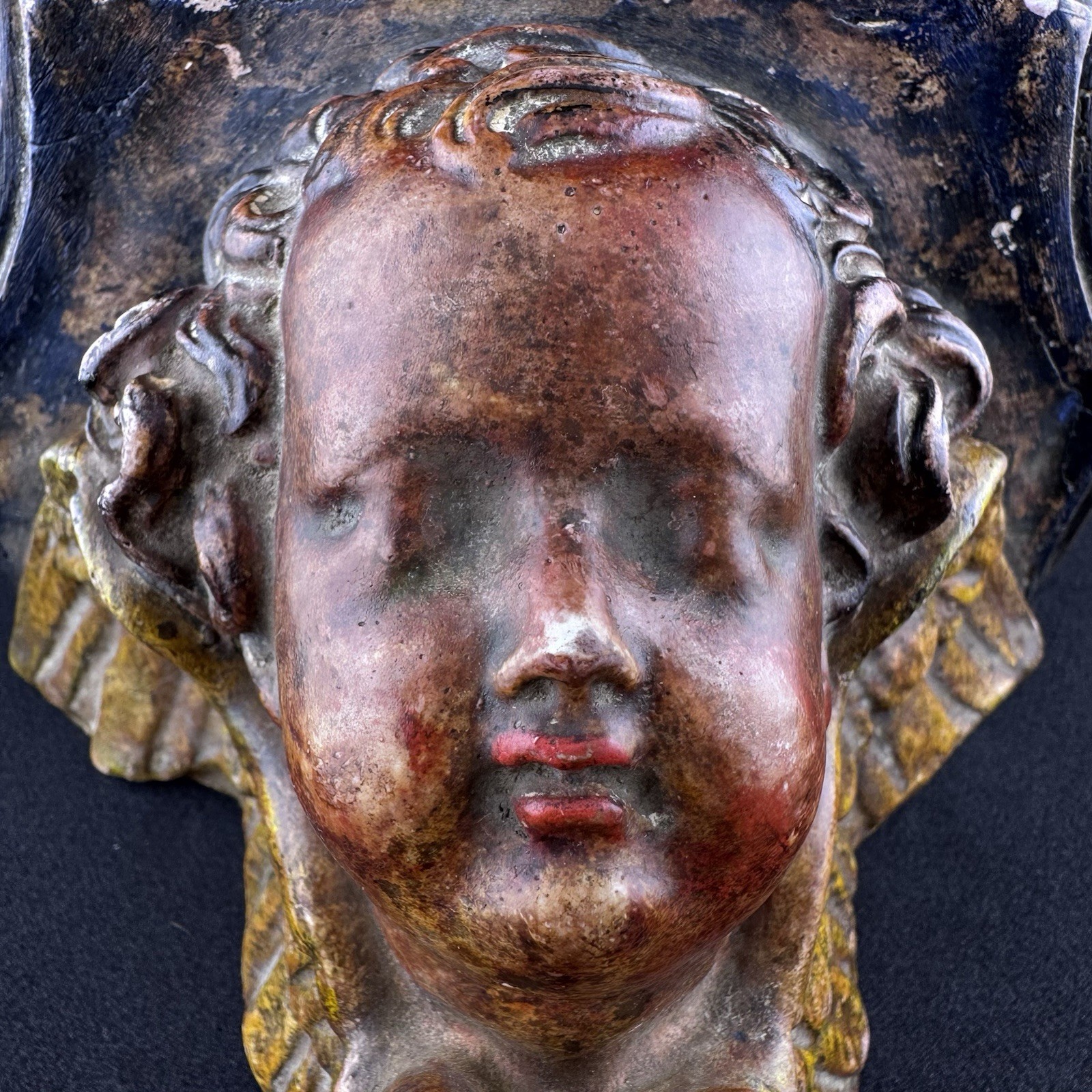 Vintage Baroque Gilt Cherub Wall Shelf Angel Putto Italian Decor