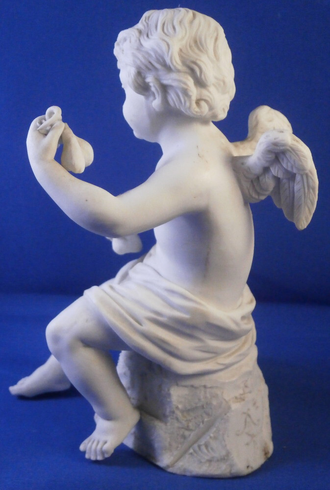 Antique 18thC Sevres Biscuit Porcelain Angel Figurine Figure Porzellan Figur