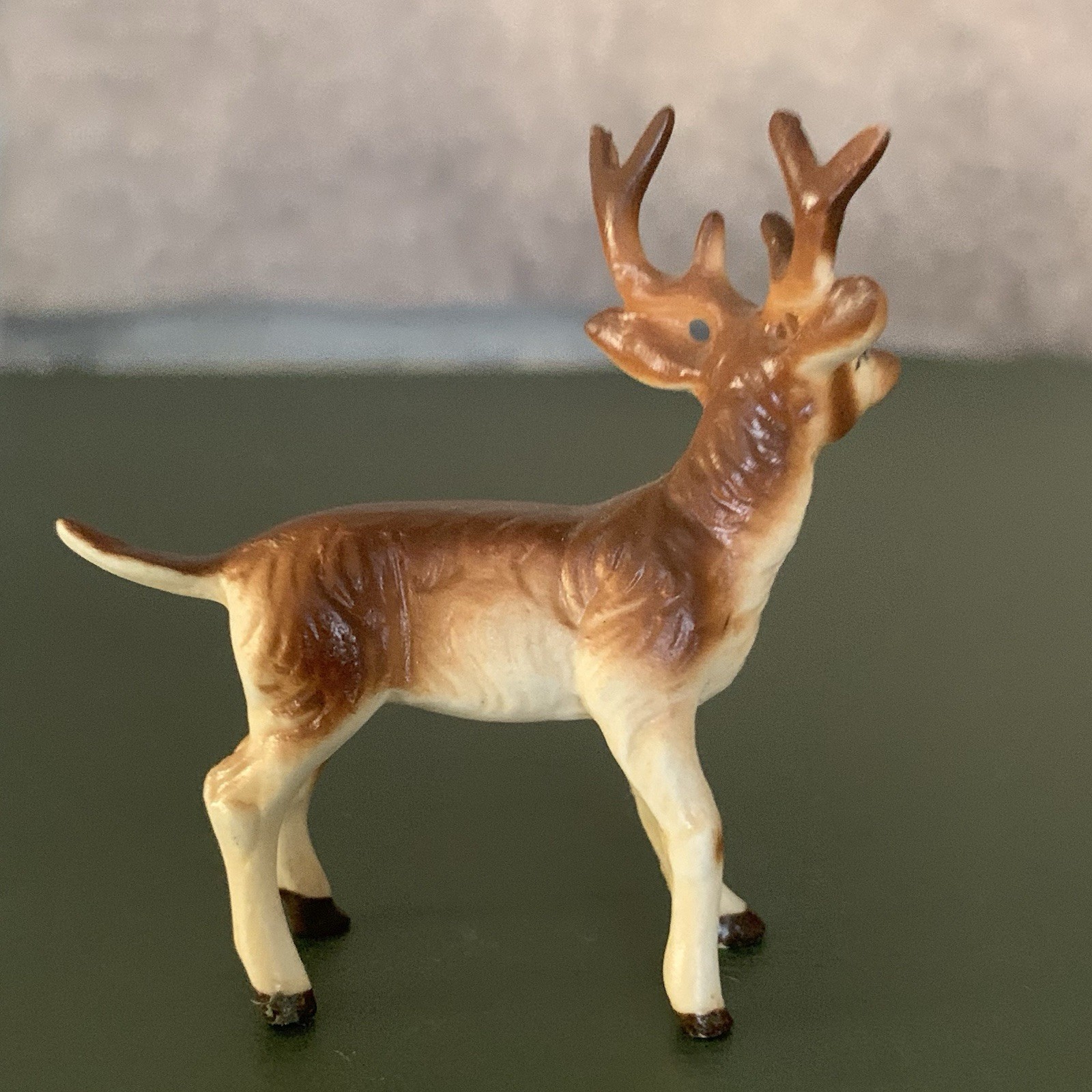 Vintage Bone China Miniature Deer Figurine Buck Japan