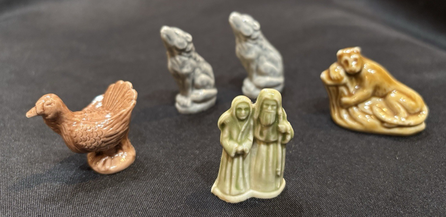 Lot of 5 Wade Ceramic Figurines – England – 4 Animals, 1 Man & Woman