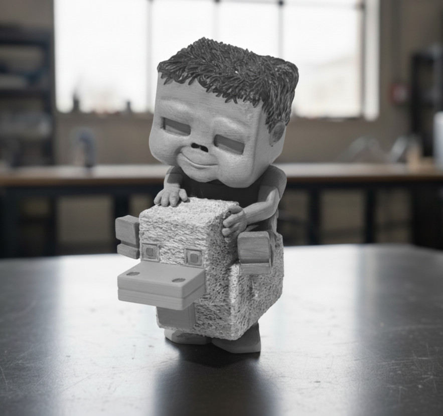 Chicken Jockey Minecraft Figurine Large 11″ inch 2-in1 Detachable – 3D Printed