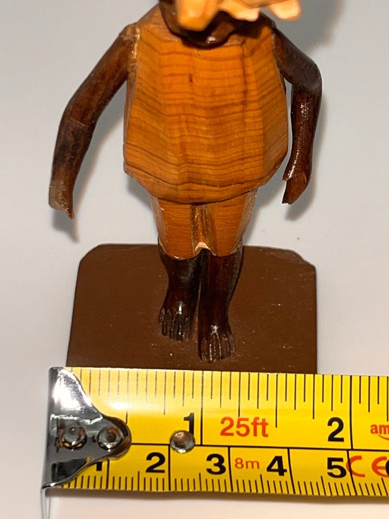 9 PCS Vintage Miniature Hand Carved Rustic Wood Tribal Figure Statue Men Women