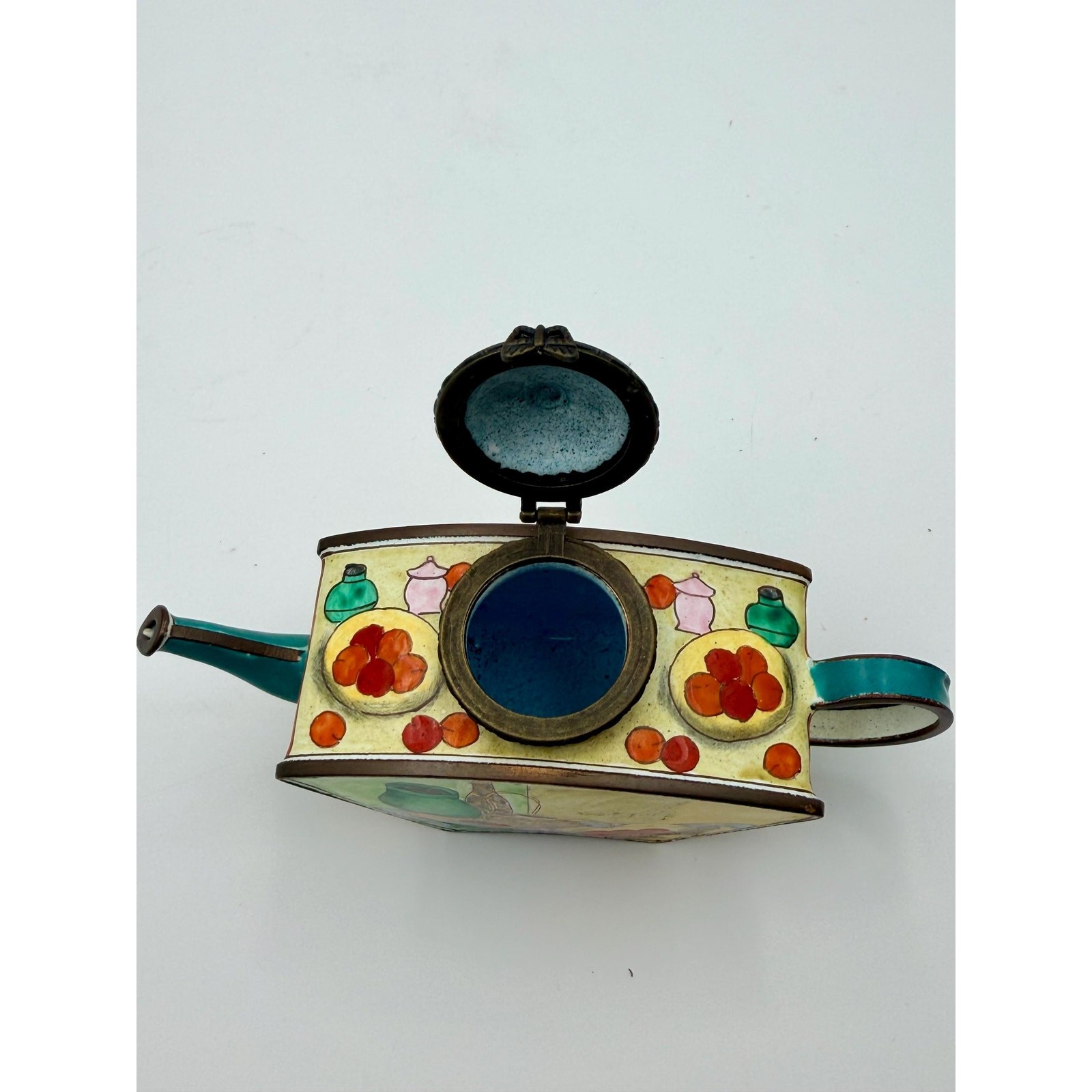 Kelvin Chen Miniature Teapot – 2001 Cezanne Inspired Enamel Trinket Box No. 269