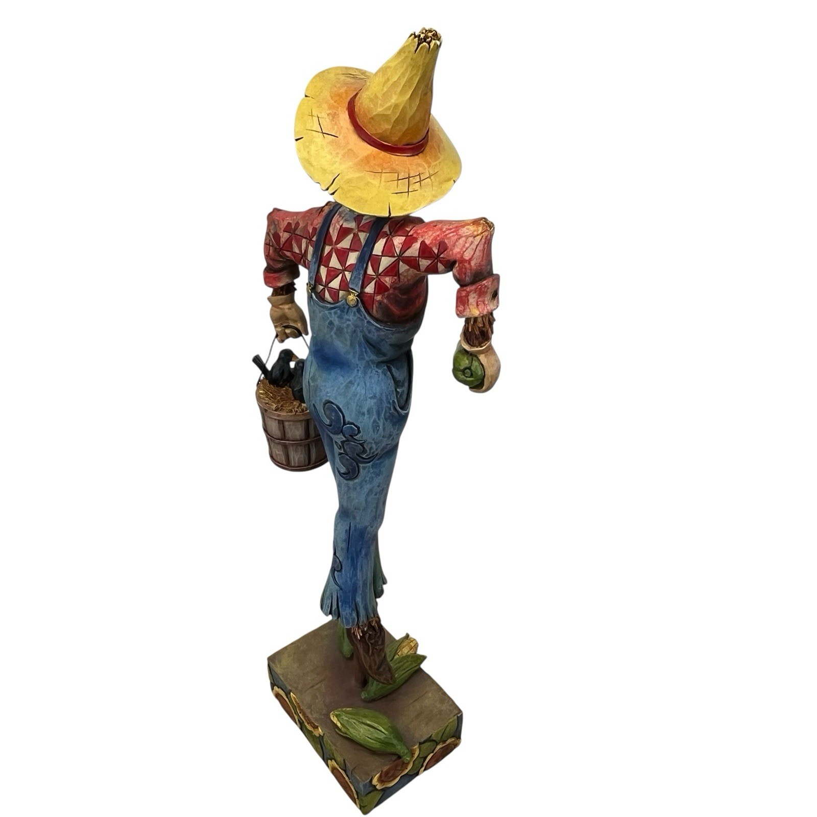Jim Shore Scaring Up Fun Scarecrow Figurine Bucket 4014446 Fall Harvest